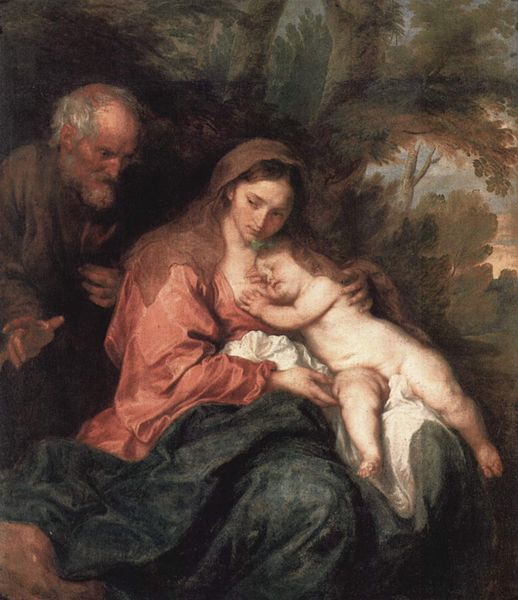 Anthony van Dyck - Kutsal Aile dinleniyor (yaklaşık 1630) Alte Pinakothek, Münih